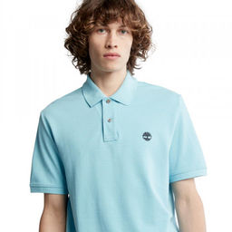 Мужские поло с коротким рукавом Timberland Polo Millers River Pique Regular голубая фото 5