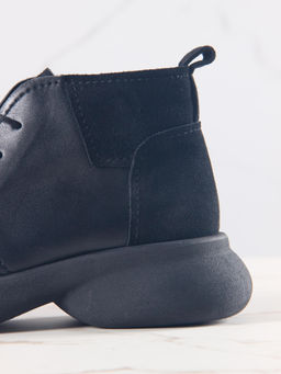 Ботинки 305.927bl.Черный черная замша/байка