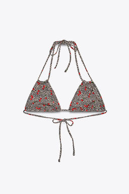 CHERRY ANIMAL PRINT BIKINI TOP - Zara фото 5