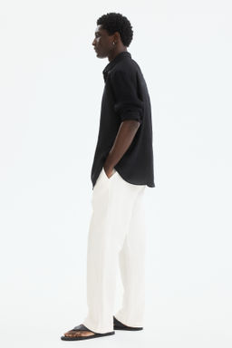 Pantal?n en mezcla de lino Regular Fit - H&m фото 9