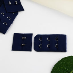 Цена за 2 шт. Застёжка для бюстгальтера, 3 ряда 2 крючка, 3 3 см, 3 5 см, 10 шт, цвет тёмно-синий