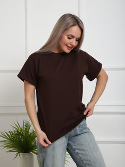 Футболка Хлопок 95%, лайкра 5% Классика аква - Ивассорти фото 56