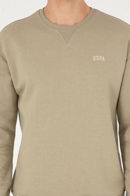 Мужской базовый свитшот светло-хаки - U.s. polo assn фото 6