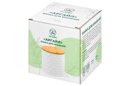 Банка д/хранения 650 мл 11*11*11 см Аргайл + бамбук.крышка, белый перламутр, доломит - Elan gallery фото 7