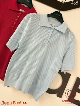 Футболка женская поло однотонная