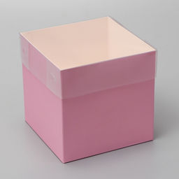 Цена за 3 шт. Коробка для цветов с PVC крышкой, 12×12×12 см, розовая