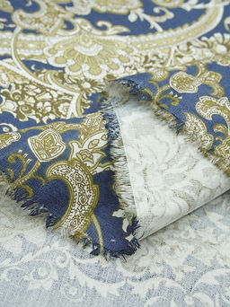 Сатин Восточная магия цв.джинсово-фиолетовый, ш.2.5м, хлопок-100%, 115гр/м.кв - Купава фото 6