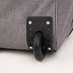 Сумка дорожная на колёсах, отдел на молнии, с увеличением, наружный карман, цвет серый - Simaland фото 5