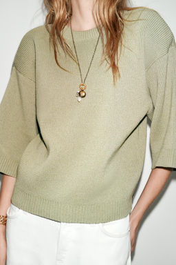 KNIT JUMPER WITH SHOULDER PADS - Zara фото 14