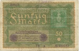 Банкнота 50 марок 1919 года Германия