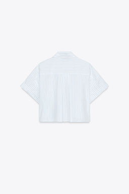 POPLIN CROP SHIRT
