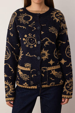 Lacivert Yumusak Dokulu Genis Kal?p Triko H?rka TWOAW26HI00183 - Trendyolmilla фото 3