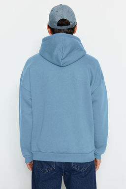 TRENDYOL MAN Turuncu %100 Pamuk Kapusonlu / Genis Kesim Kolej Bask?l? Ici Polarl? Sweatshirt TMNAW24SW00063 - Trendyolmilla фото 34