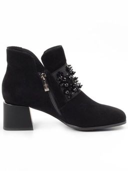 01-CGXM12-2R BLACK Ботинки женские (натуральная замша, байка) - Фабричный китай фото 11