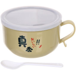 Ланч-бокс пластиковый "SEGRETO" с ложкой 13,6*9см оливковый