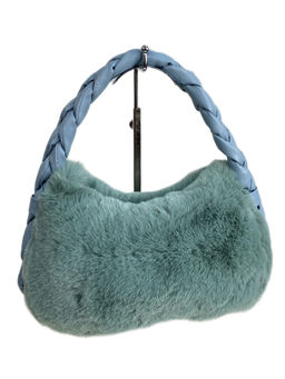 Женская сумка из искусственного меха, цвет светло зеленый