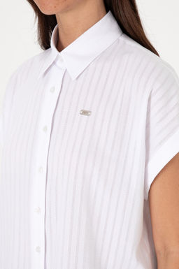 Kad_n Beyaz _izgili K_sa Kollu G_mlek Sepette S_rpriz _ndirim - U.s. polo assn фото 7