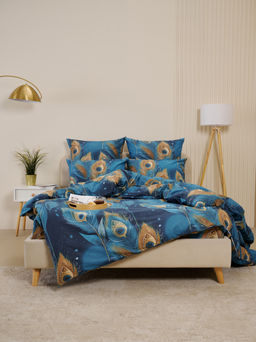 Пододеяльник бязь люкс на молнии - Перо павлина 180х215