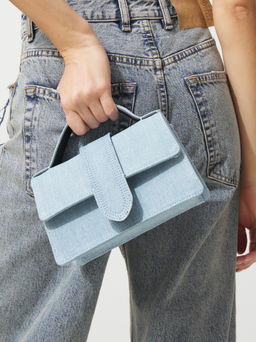 Женская сумка с ручками из денима TENDANCE Артикул 4248264, светло-голубой  фото 6