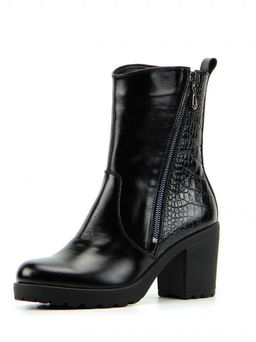 Полусапоги EDART 606.620.black-reptile/мех