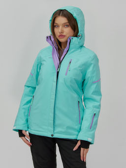Горнолыжная куртка женская зимняя бирюзового цвета 01_1Br - Chunmai фото 6