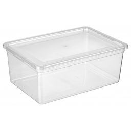 Контейнер универсальный с крышкой для хранения "PALM", бесцветный, 37.5*25.5*15см, 10л