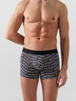 Цена за 2 штуки! Трусы боксеры мужские с серые принтом текст на графите1 411221 - Mark formelle фото 4