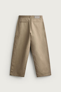 PANTAL?N RELAXED FIT PLIEGUES / Beige - Zara фото 8
