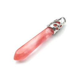 Кристалл-маятник из халцедона искусственного 10*58мм