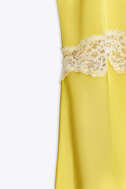 LACE TRIM CAMISOLE MIDI DRESS - Zara фото 10