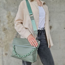 Женская кожаная сумка 86036 Грин Н86 - Cidirro фото 4