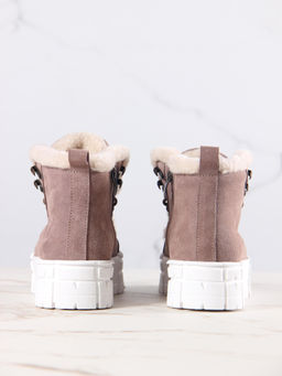 Ботинки 243.о.212131w.Капучино замша/мех