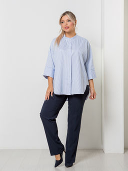 Блузка 1274 голубая полоска - Novita фото 17