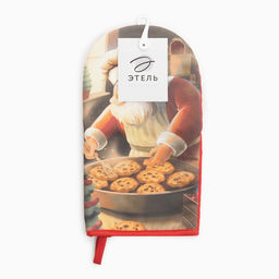 Варежка - прихватка «Этель» Cookies, 15×28 см, саржа, хлопок 100%, ватин 250 г/м²