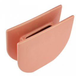 Ваза керамическая "Баухаус" 700мл, 19,5х6х17см, горло 9,8х2,5см, глянец, противоскользящие накладки, персиковый, в коробке (Китай)