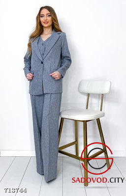 Брючный классический костюм тройка в полоску - Bruno фото 5