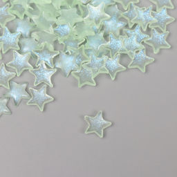 Цена за 2 шт. Декор для творчества акрил «Звёзды», зелёный светится в темноте, набор 100 шт., 0.9×0.9 см