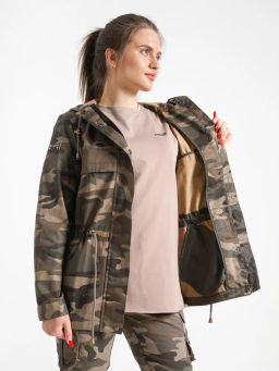 Ветровка женская Caribou S52 (с капюшоном) (камуфляж)  фото 4