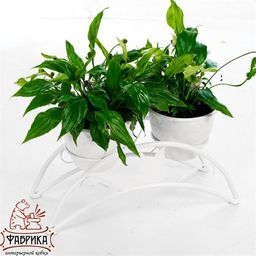 Подставка для цветов на подоконник 41-981W на 2 цветка - Фабрика интерьерной ковки фото 4