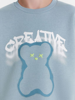 Свитшот для мальчиков синий с печатью - Mark formelle фото 4