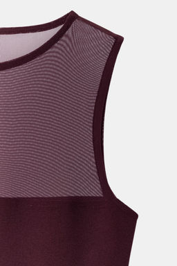 BODY COMBINADO TUL / Burdeos oscuro - Zara фото 4