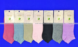 Цена за 12 пар. Следки женские бамбук однотонные 37-41 (фактически 36-40) - Лиза фото 3