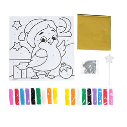 Сияющая фреска на новый год «Снегирь», набор для творчества