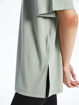 Oversize Modal Kar???ml? Kad?n Spor Ti??rt