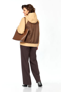 Куртка LADY SECRET 9011 беж + шоколад