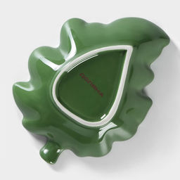 Блюдо сервировочное Доляна «Лист», 17×12.5×3.9 см, зелёное