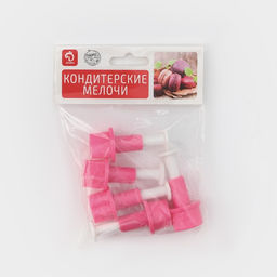 Плунжеры кондитерские Доляна Праздник, набор 5 шт., пластик, розовые
