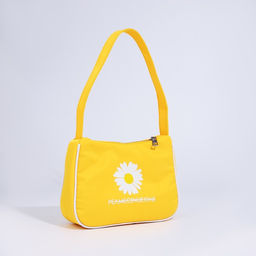 Сумка молодёжная на молнии, цвет жёлтый - Simaland фото 2