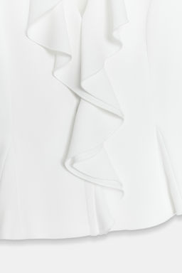 BLAZER MANGA CORTA VOLANTES / Blanco roto - Zara фото 9