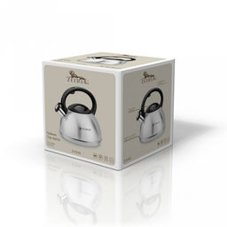 "Zeidan" Чайник из нержавеющей стали 3л, со свистком, индукционное дно, курковый механизм, фиксированная бакелитовая ручка, подарочная коробка (Китай)